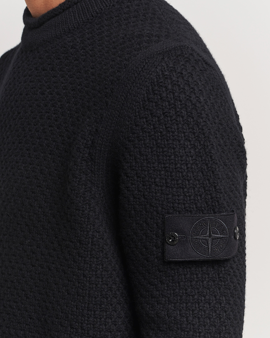 Mies | Puserot | Stone Island | Ghost Knitted Geelong Mock Neck Black