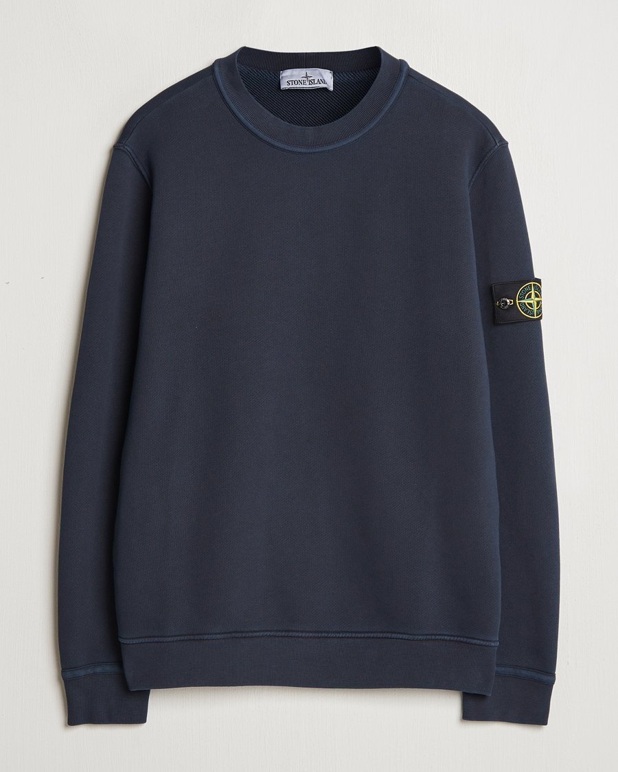 Mies | Puserot | Stone Island | Old Dyed Cotton Sweatshirt Navy Blue