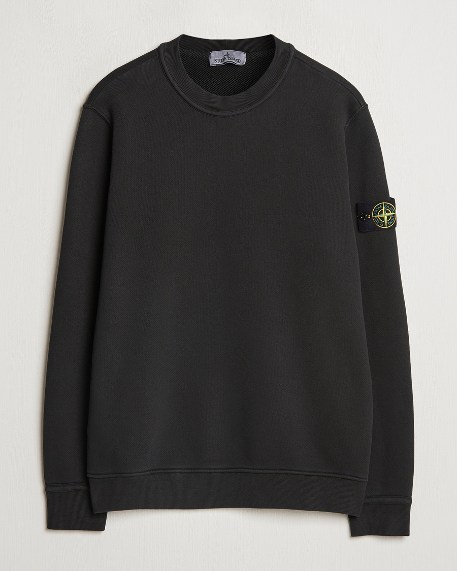 Mies | Puserot | Stone Island | Old Dyed Cotton Sweatshirt Black