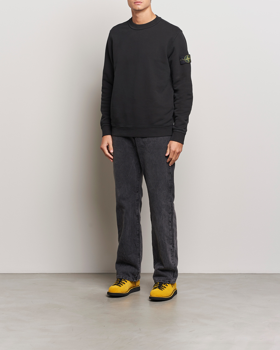 Mies | Puserot | Stone Island | Old Dyed Cotton Sweatshirt Black