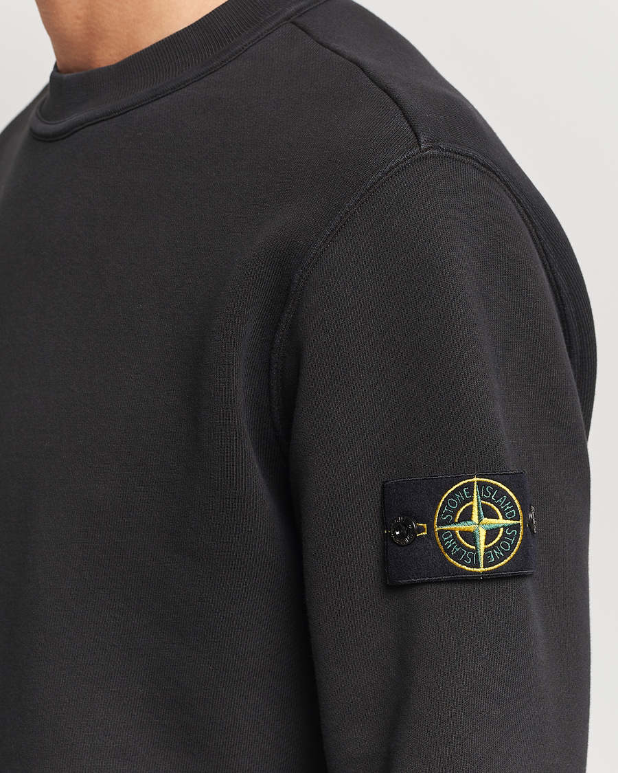 Mies | Puserot | Stone Island | Old Dyed Cotton Sweatshirt Black