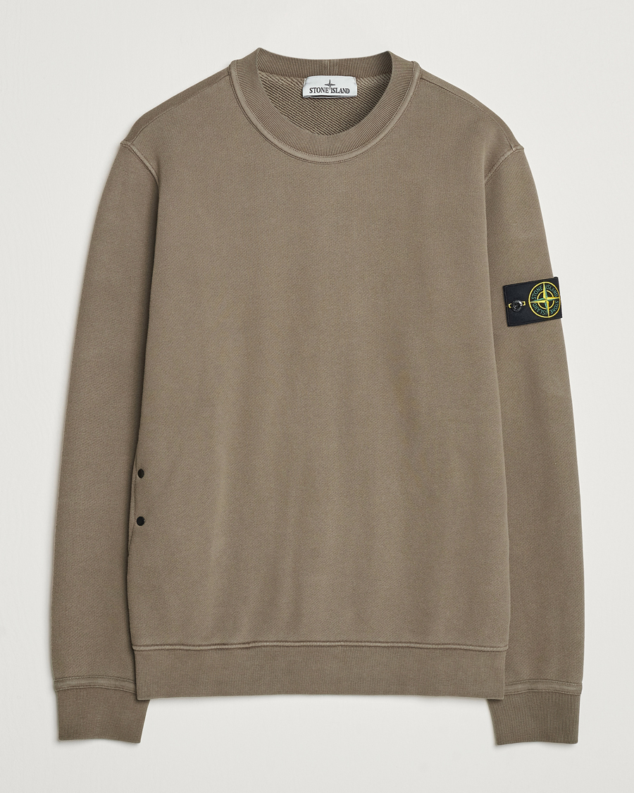 Mies | Puserot | Stone Island | Old Dyed Cotton Sweatshirt Walnut