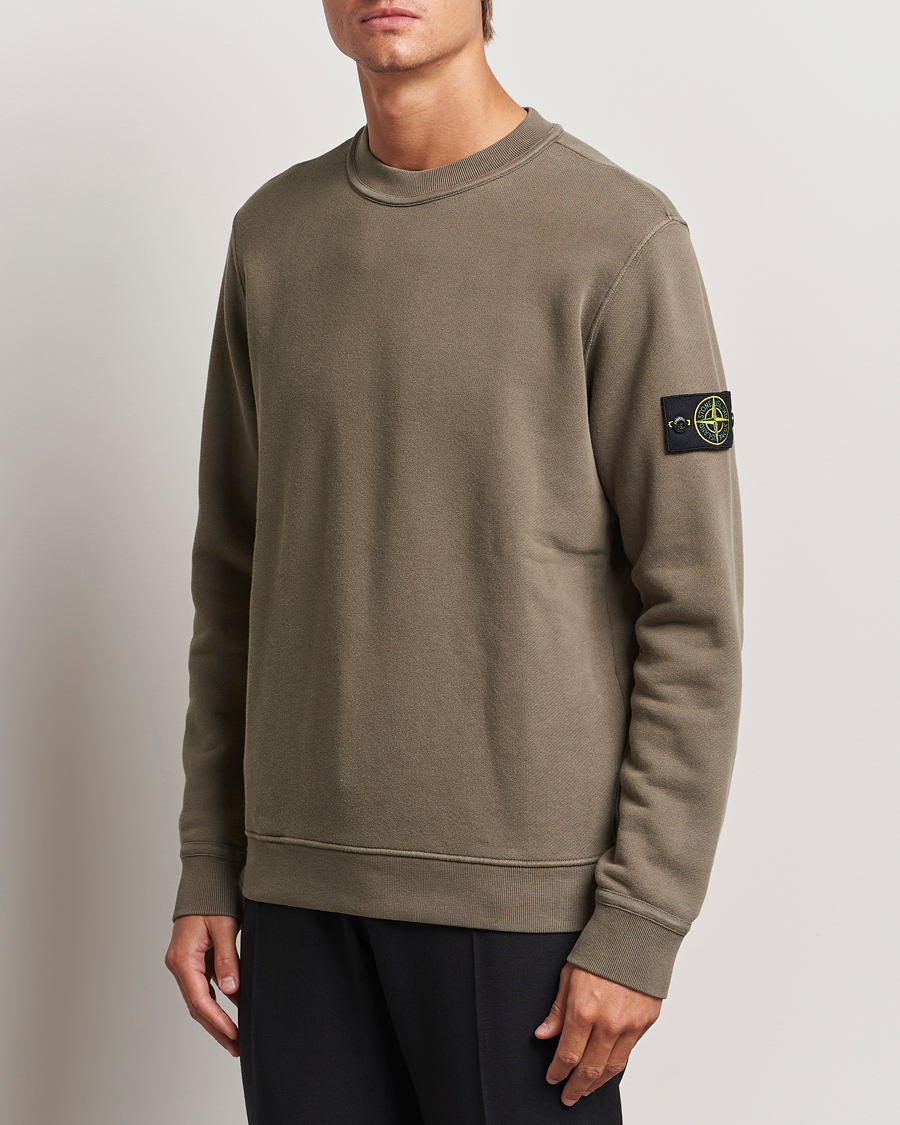 Mies | Puserot | Stone Island | Old Dyed Cotton Sweatshirt Walnut