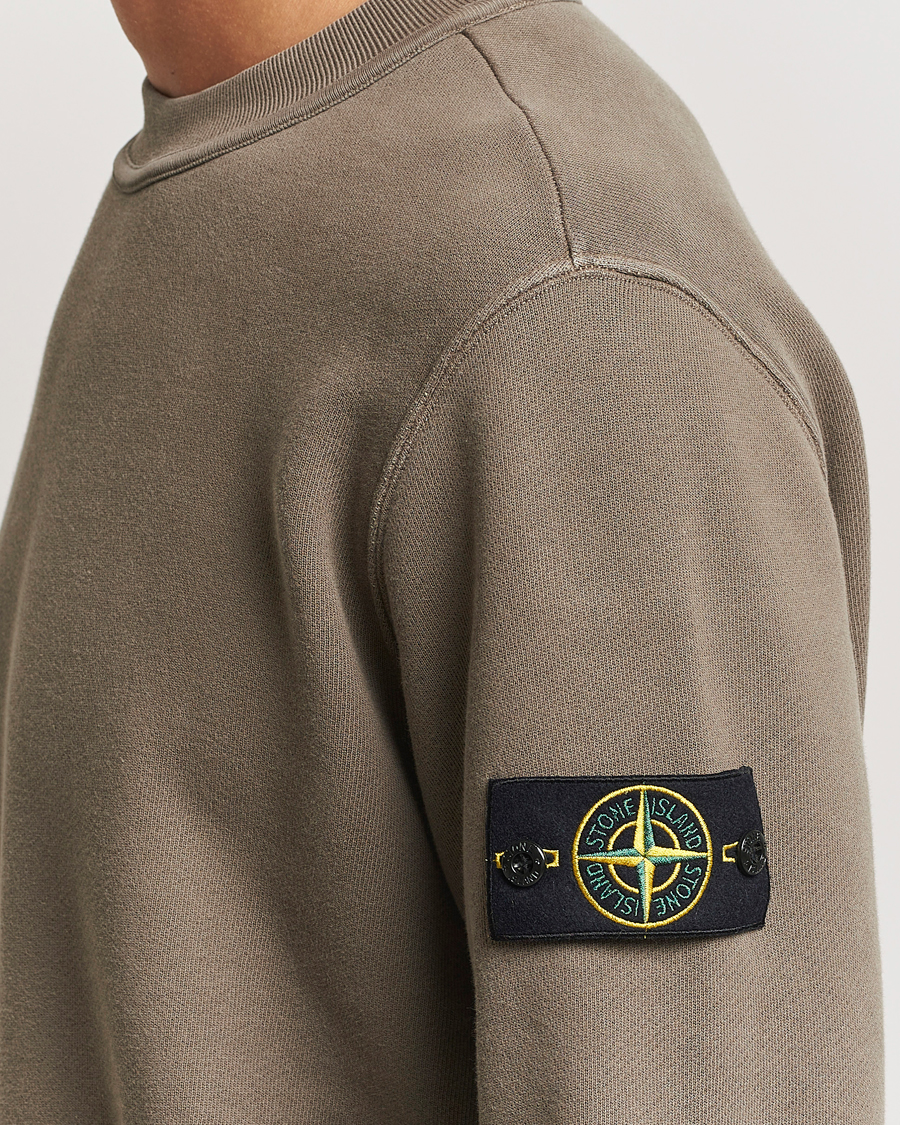 Mies | Puserot | Stone Island | Old Dyed Cotton Sweatshirt Walnut