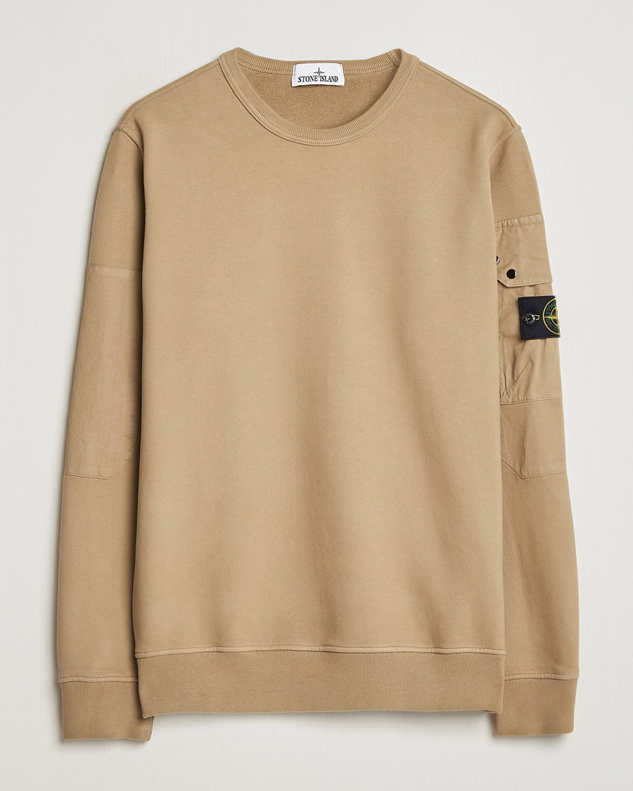 Mies | Puserot | Stone Island | Brushed Cotton Fleece Sweatshirt Biscuit
