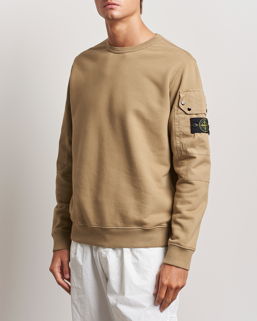 Mies | Puserot | Stone Island | Brushed Cotton Fleece Sweatshirt Biscuit