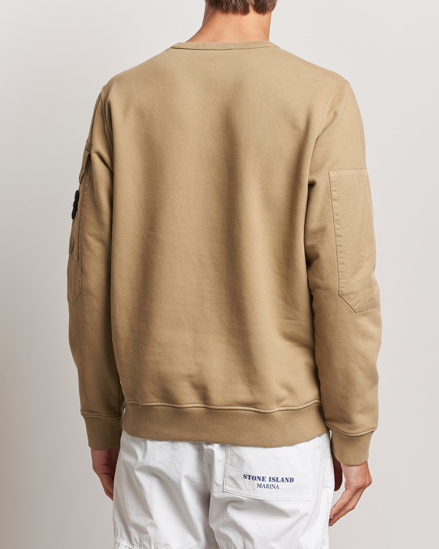Mies | Puserot | Stone Island | Brushed Cotton Fleece Sweatshirt Biscuit