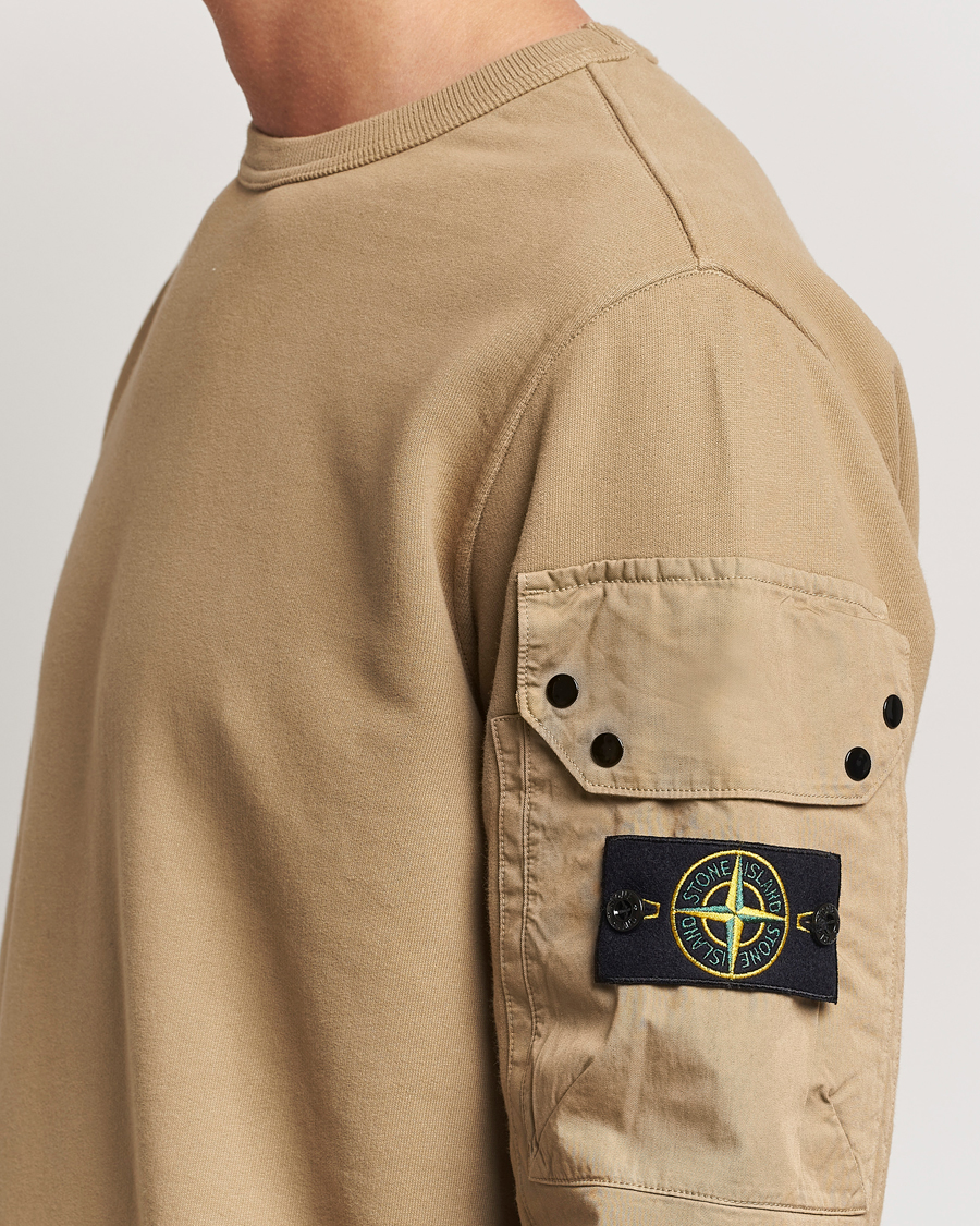 Mies | Puserot | Stone Island | Brushed Cotton Fleece Sweatshirt Biscuit