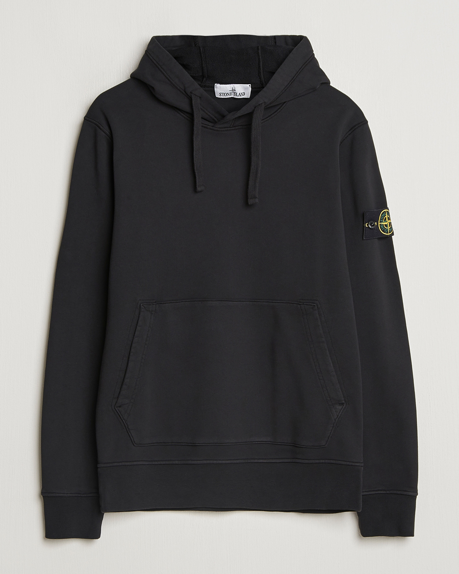 Mies | Puserot | Stone Island | Garment Dyed Fleece Hood Black
