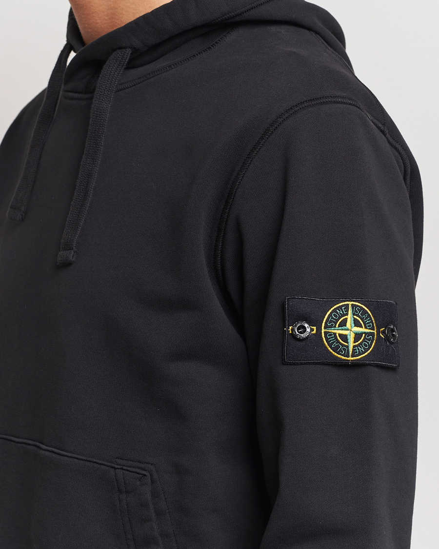 Mies | Puserot | Stone Island | Garment Dyed Fleece Hood Black