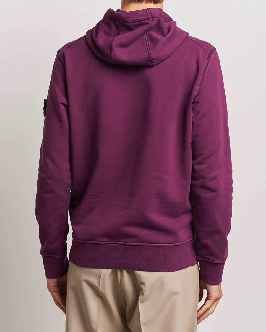 Mies | Puserot | Stone Island | Garment Dyed Fleece Hood Burgundy