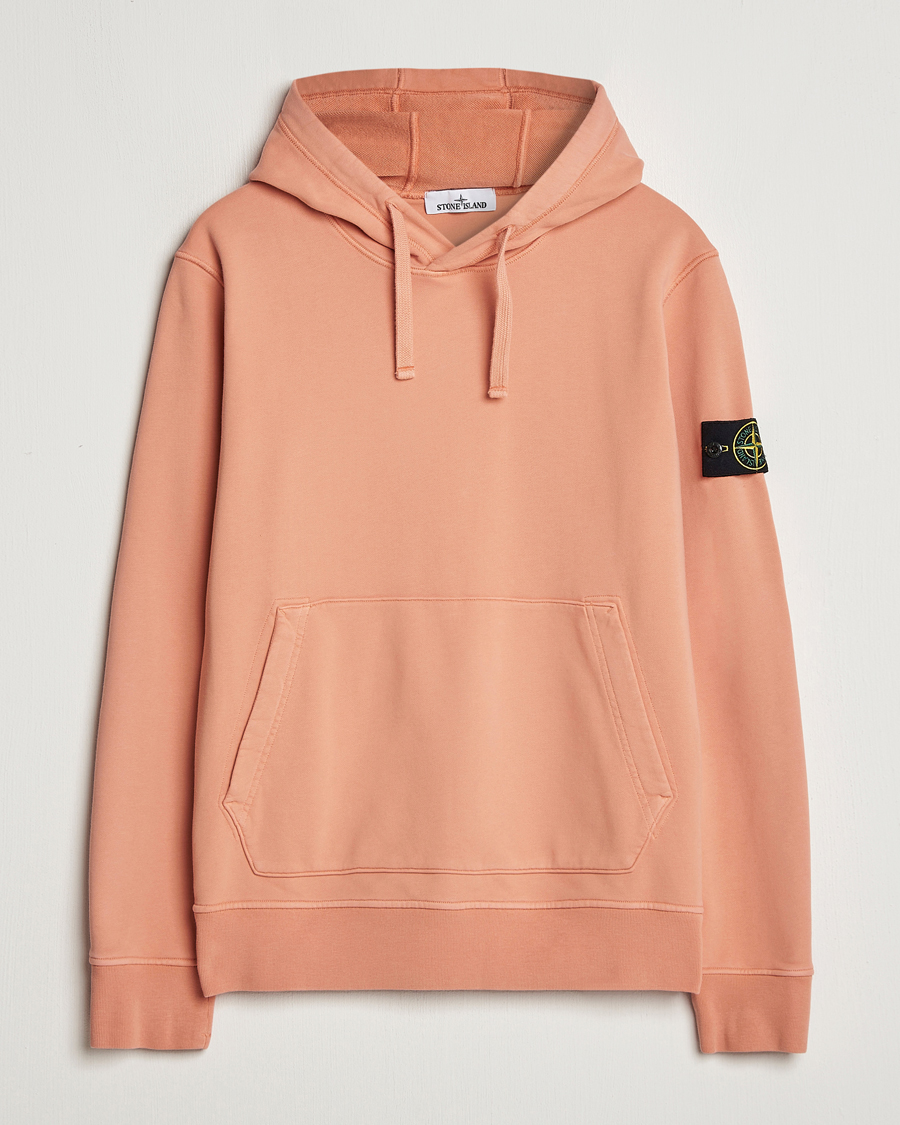 Mies | Puserot | Stone Island | Garment Dyed Fleece Hood Orange