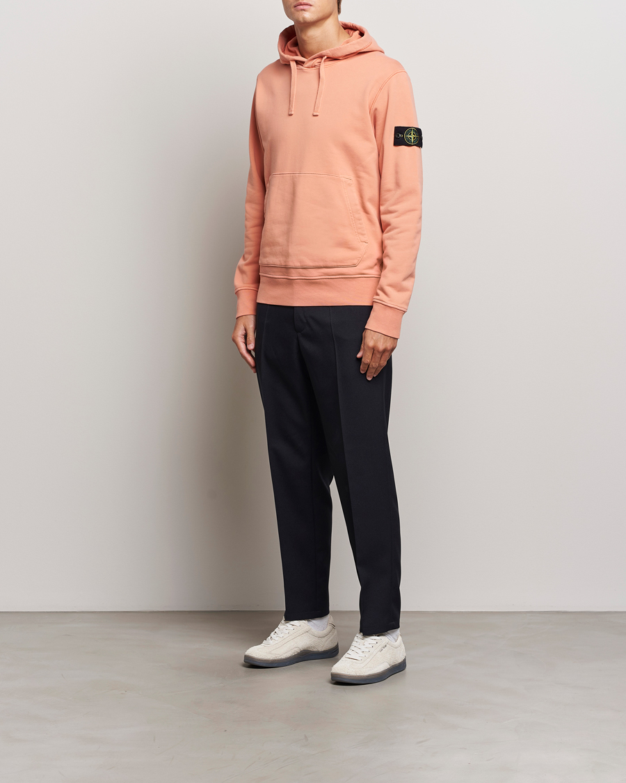Mies | Puserot | Stone Island | Garment Dyed Fleece Hood Orange