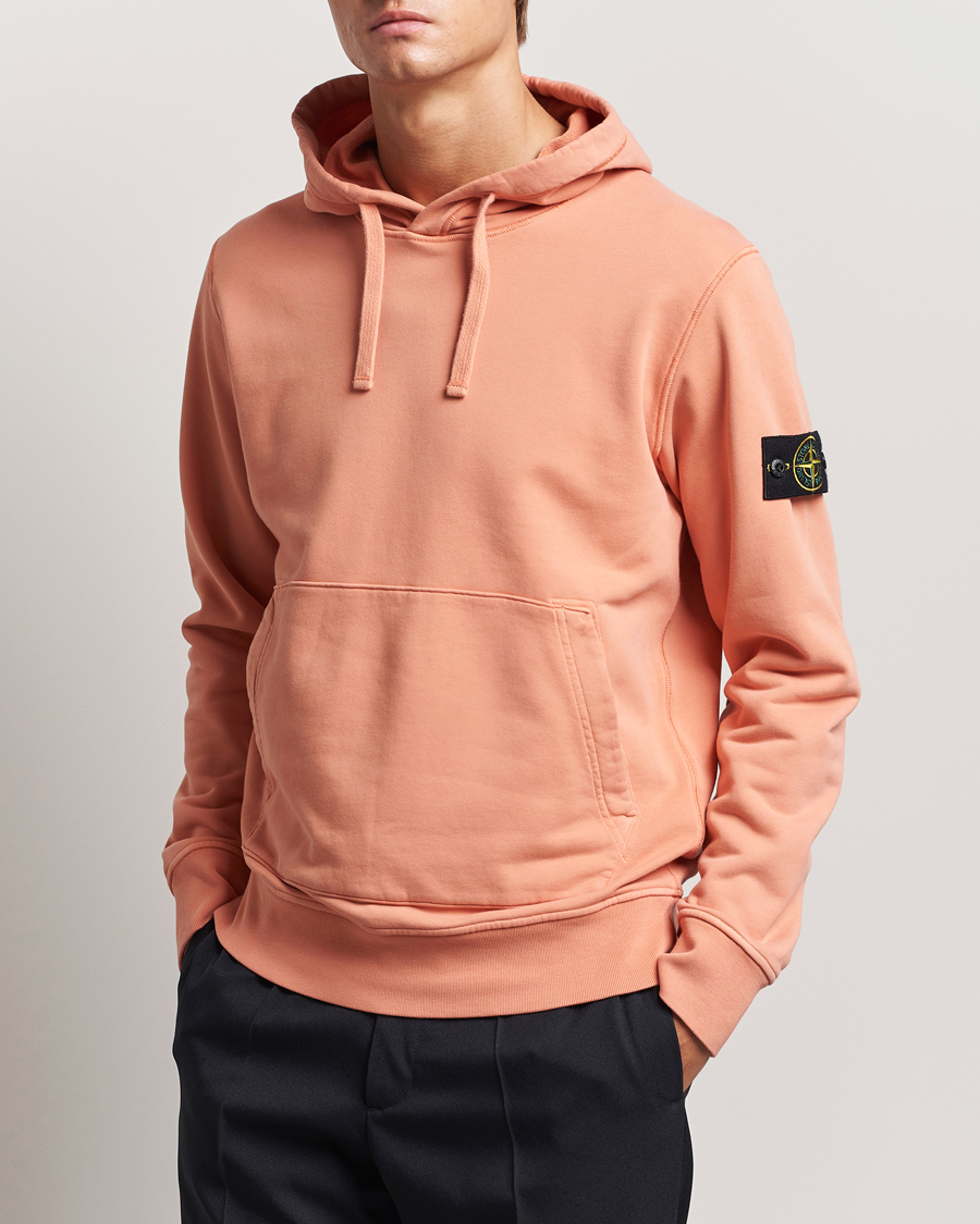 Mies | Puserot | Stone Island | Garment Dyed Fleece Hood Orange