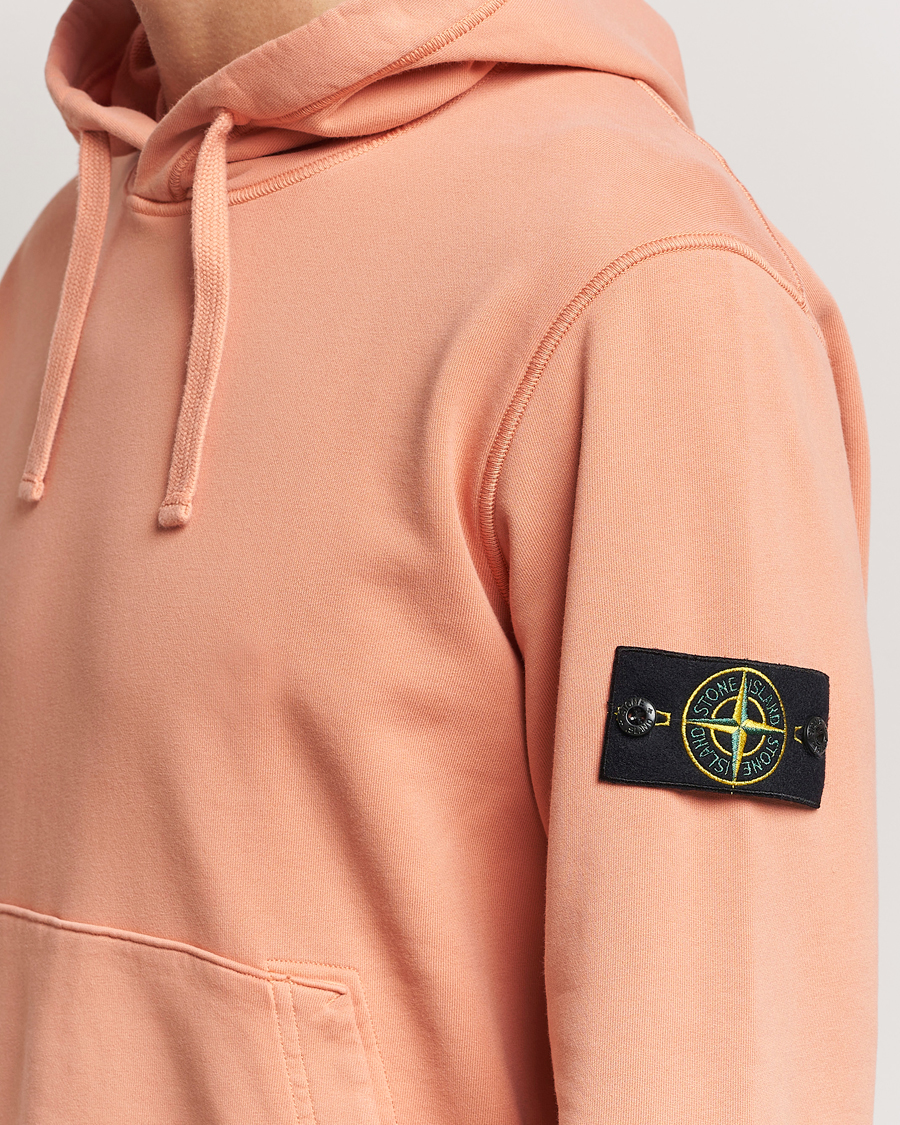 Mies | Puserot | Stone Island | Garment Dyed Fleece Hood Orange