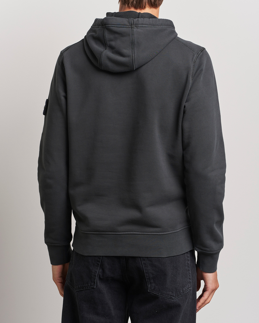 Mies | Puserot | Stone Island | Garment Dyed Fleece Hood Lead Grey