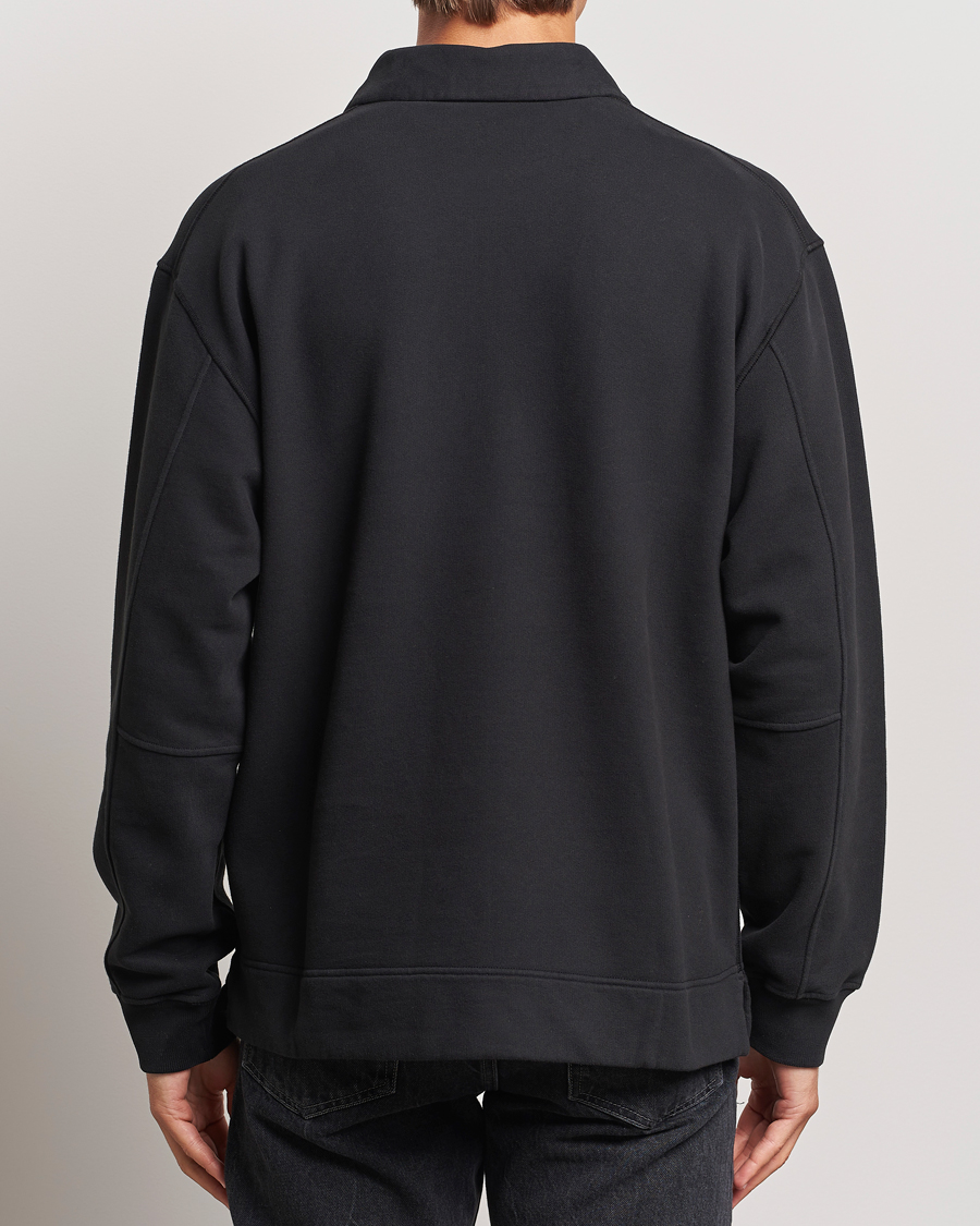 Mies | Puserot | Stone Island | Garment Dyed Fleece Zip Polo Black