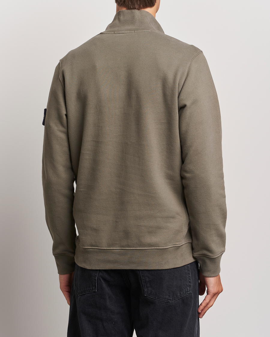 Mies | Puserot | Stone Island | Garment Dyed Fleece Half Zip Walnut