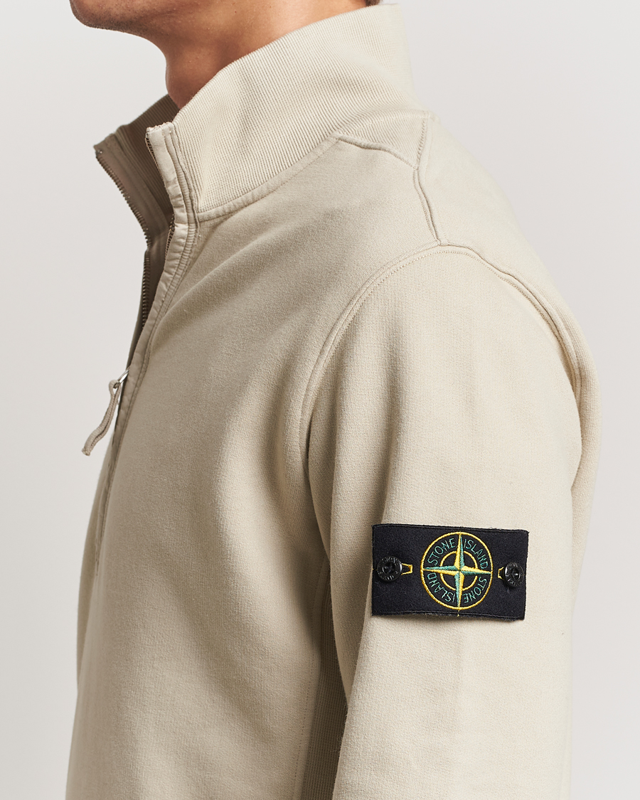 Mies | Puserot | Stone Island | Garment Dyed Fleece Half Zip Plaster