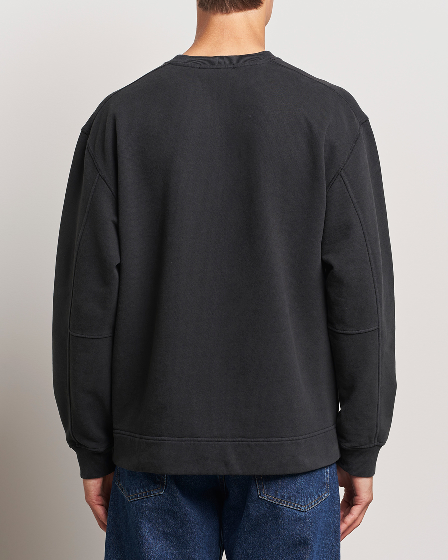 Mies | Puserot | Stone Island | Garment Dyed Fleece Logo Sweatshirt Black