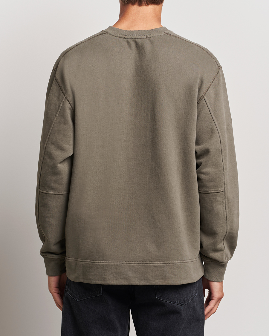 Mies | Puserot | Stone Island | Garment Dyed Fleece Logo Sweatshirt Walnut