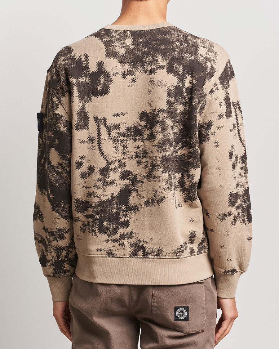 Mies | Puserot | Stone Island | Garment Dyed Fleece Camo Sweatshirt Dove Grey