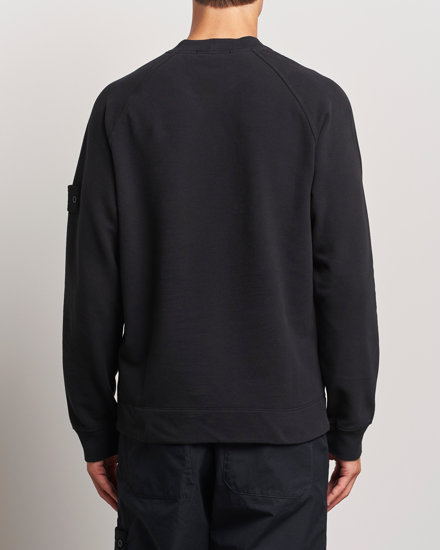 Mies | Puserot | Stone Island | Ghost Organic Cotton Fleece Sweatshirt Black