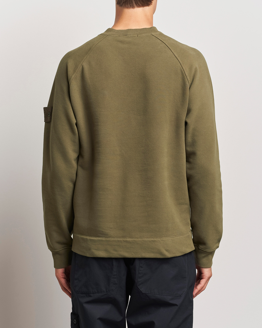 Mies | Puserot | Stone Island | Ghost Organic Cotton Fleece Sweatshirt Military Green