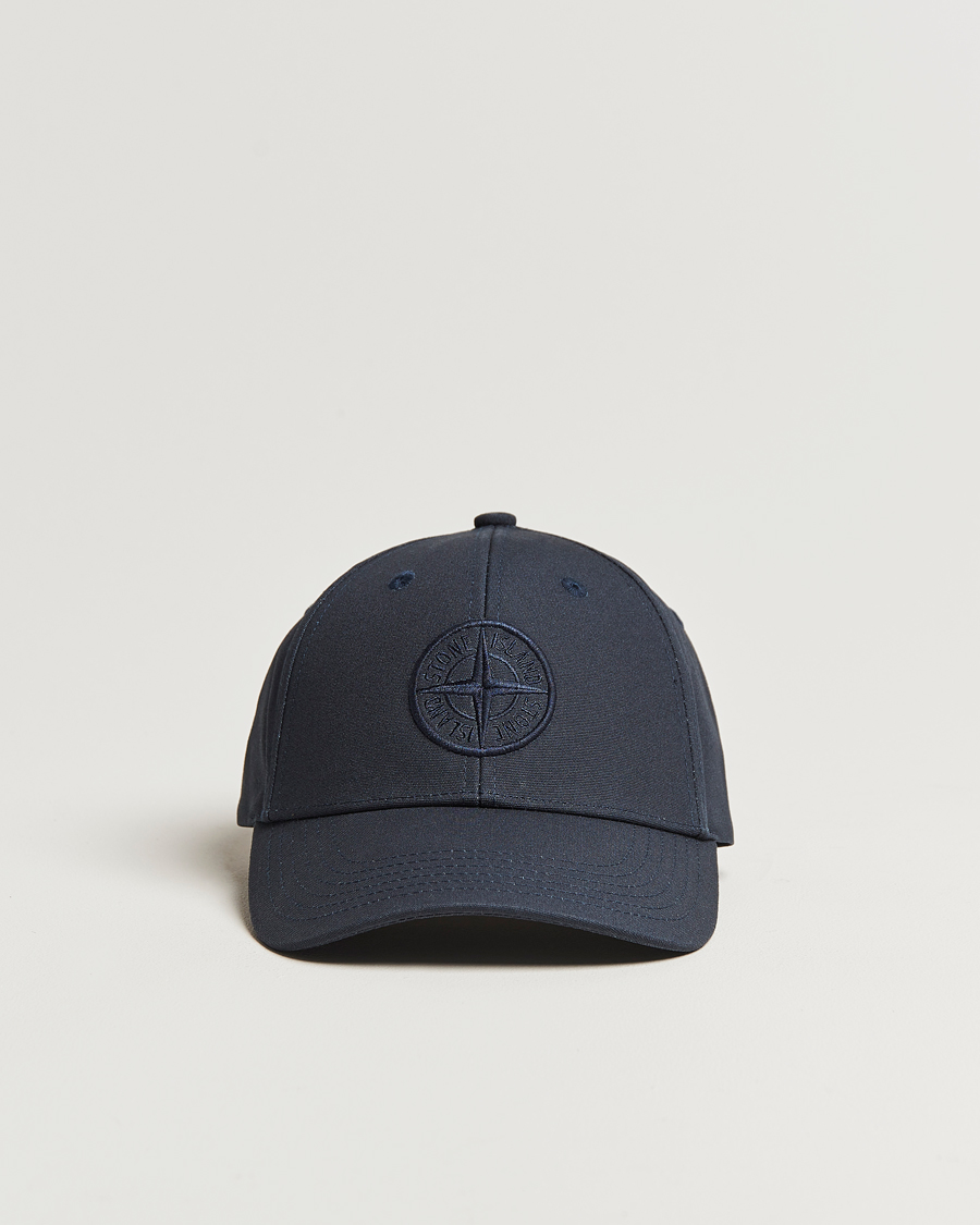 Mies | Stone Island Cotton Rep Logo Cap Navy Blue | Stone Island | Cotton Rep Logo Cap Navy Blue