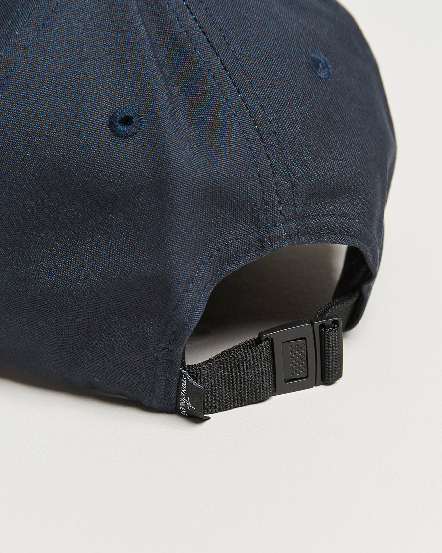 Mies | Stone Island Cotton Rep Logo Cap Navy Blue | Stone Island | Cotton Rep Logo Cap Navy Blue