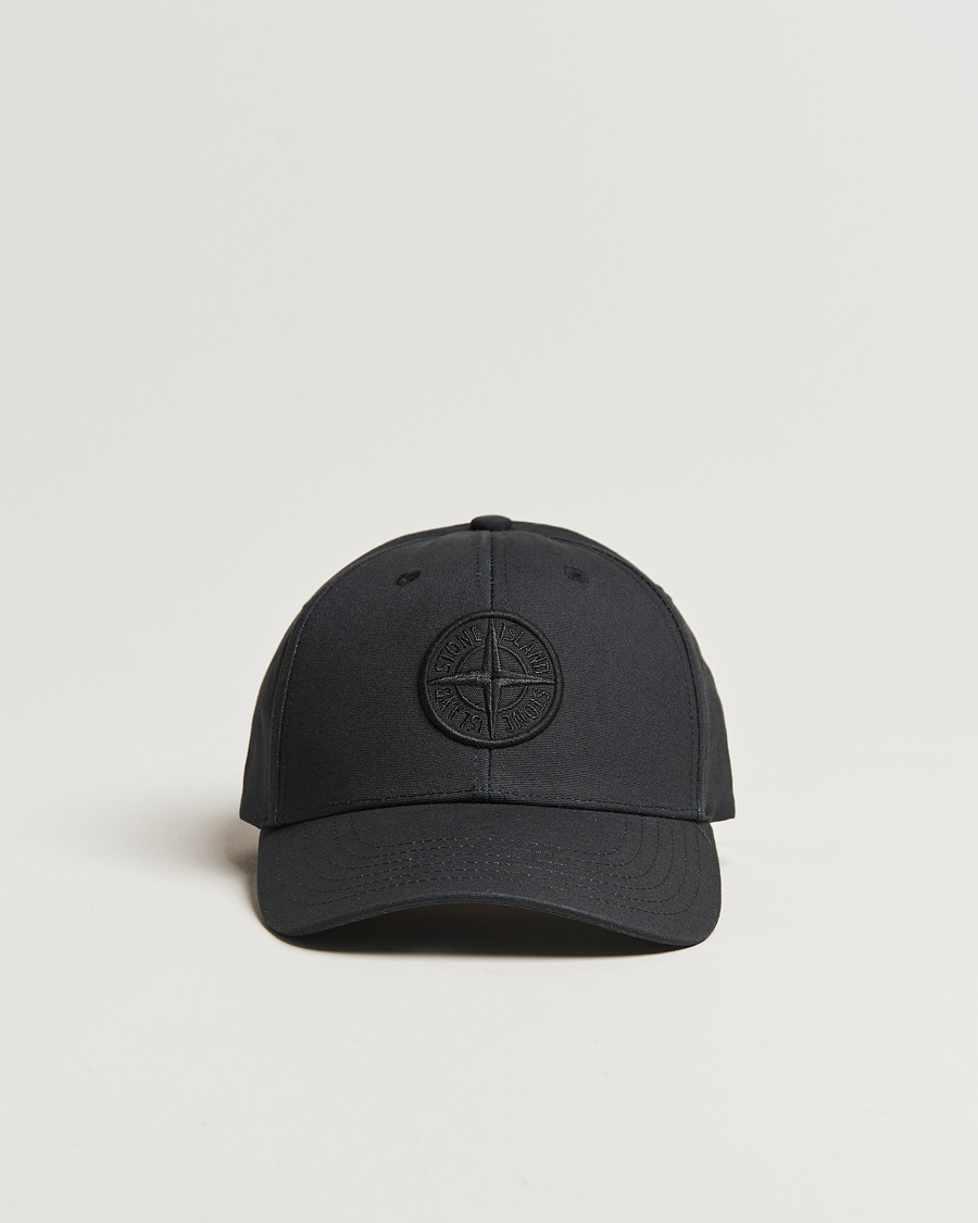 Mies | Stone Island Cotton Rep Logo Cap Black | Stone Island | Cotton Rep Logo Cap Black