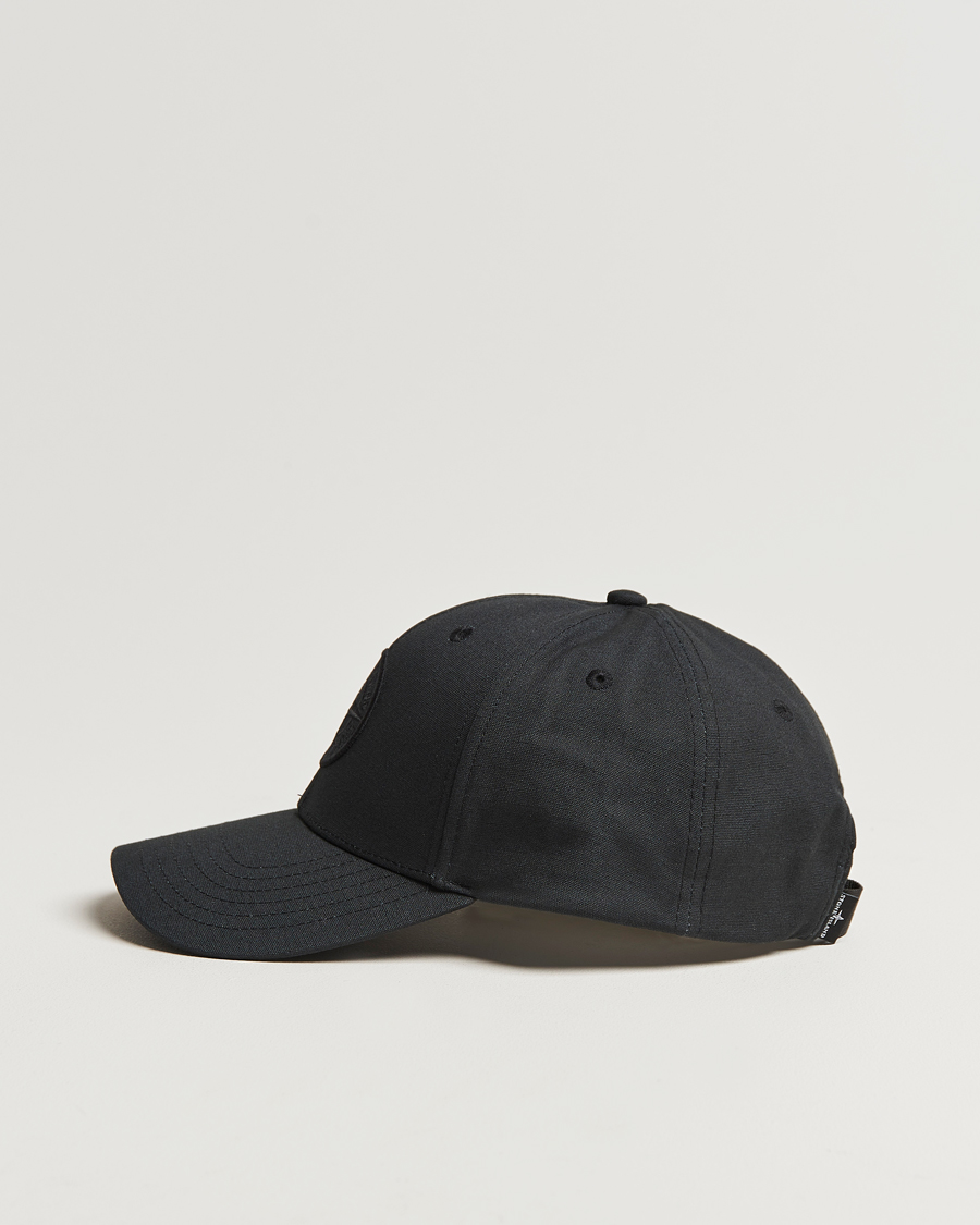Mies | Stone Island Cotton Rep Logo Cap Black | Stone Island | Cotton Rep Logo Cap Black