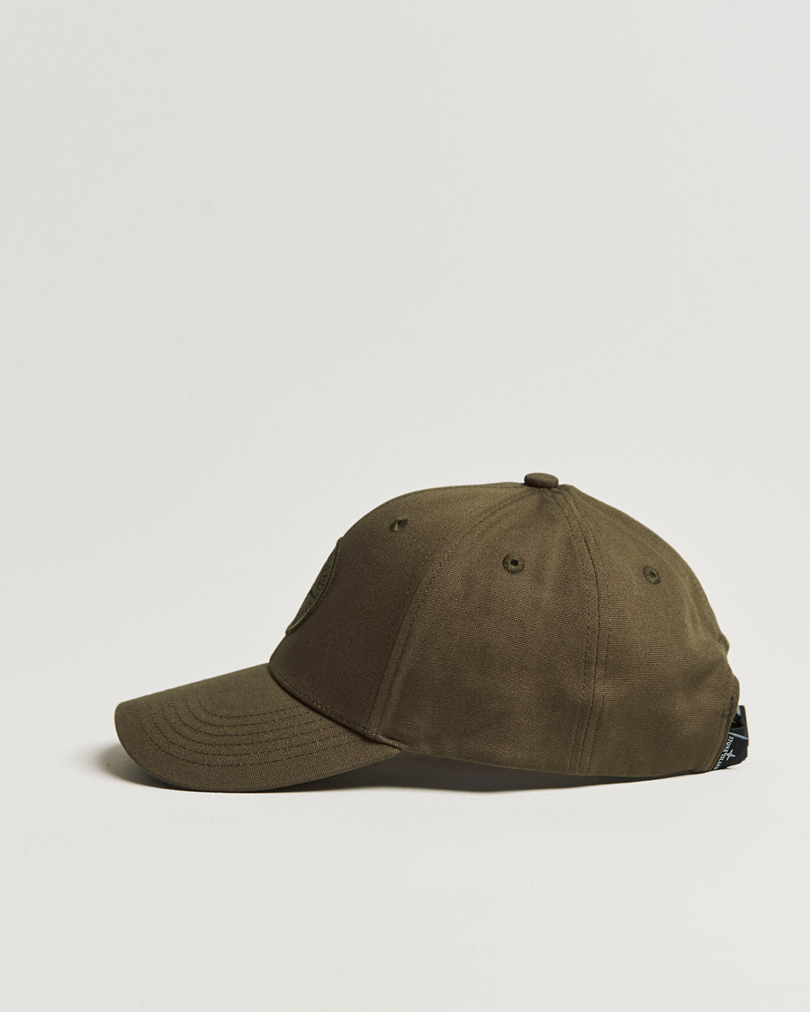 Mies | Stone Island Cotton Rep Logo Cap Military Green | Stone Island | Cotton Rep Logo Cap Military Green