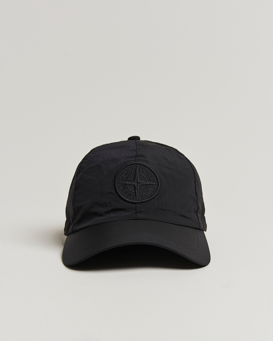 Mies | Stone Island Nylon Metal Logo Cap Black | Stone Island | Nylon Metal Logo Cap Black