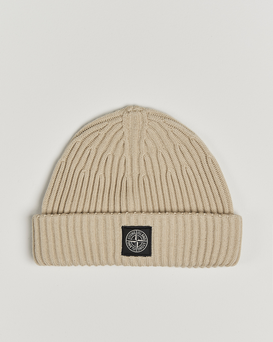 Mies | Stone Island Full Rib Wool Beanie Plaster | Stone Island | Full Rib Wool Beanie Plaster