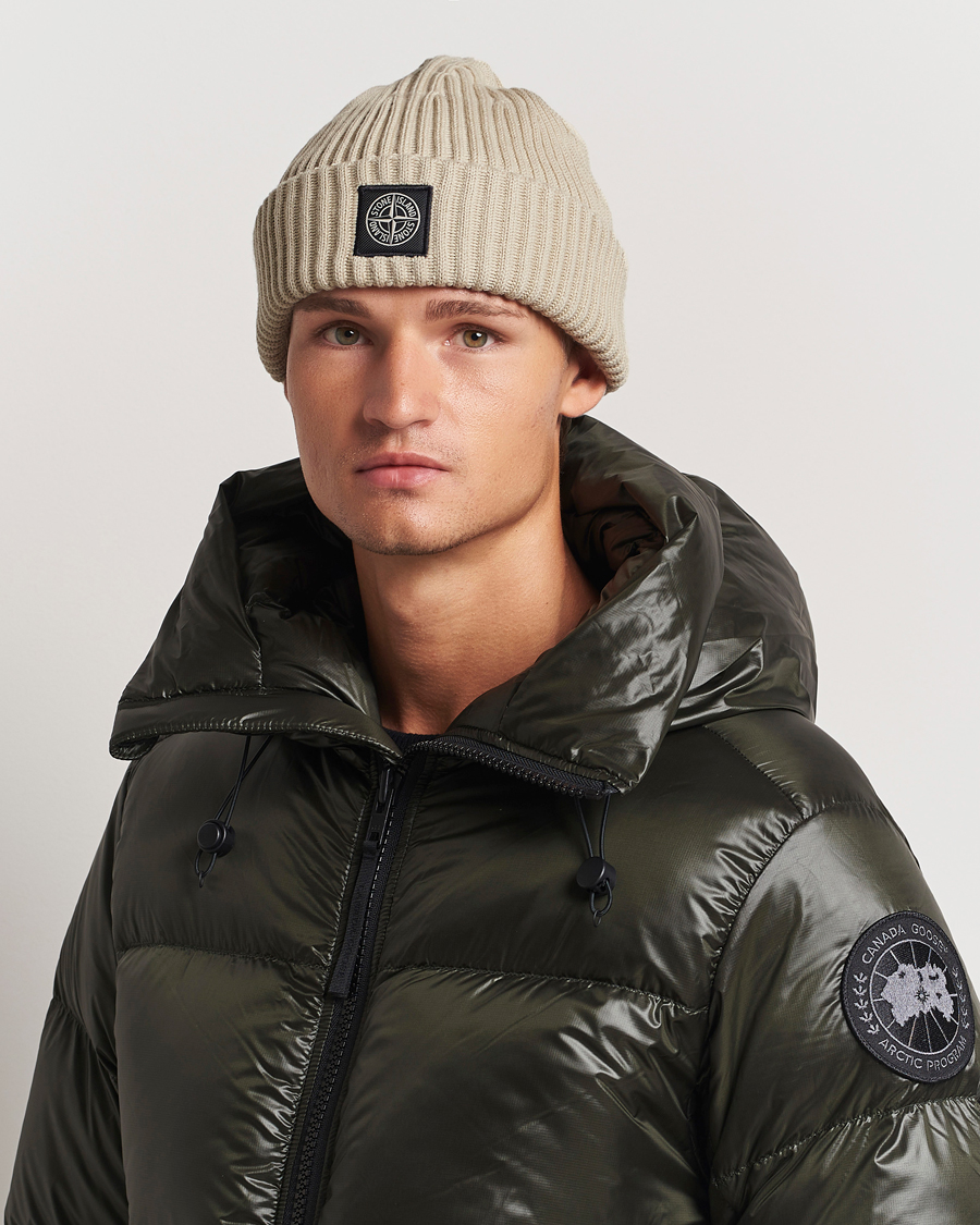 Mies | Stone Island Full Rib Wool Beanie Plaster | Stone Island | Full Rib Wool Beanie Plaster