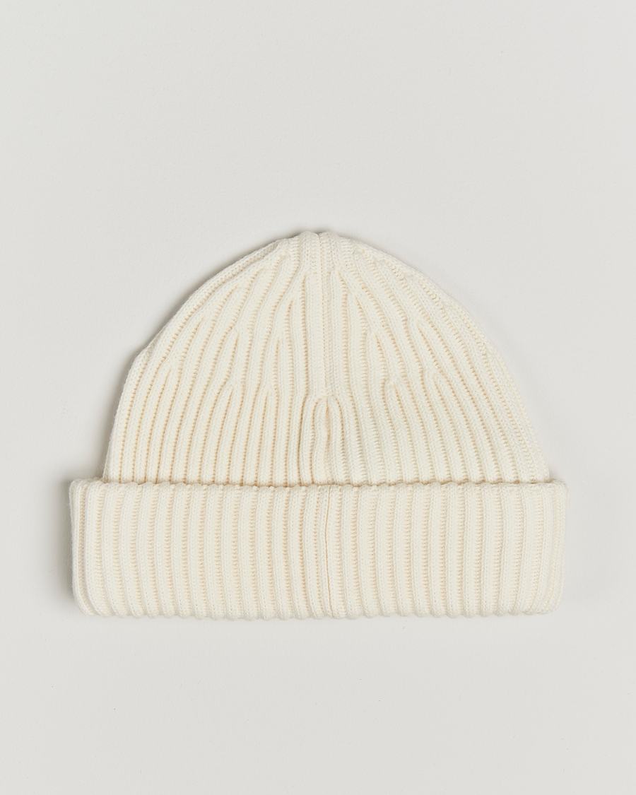 Mies | Stone Island Full Rib Wool Beanie Natural | Stone Island | Full Rib Wool Beanie Natural