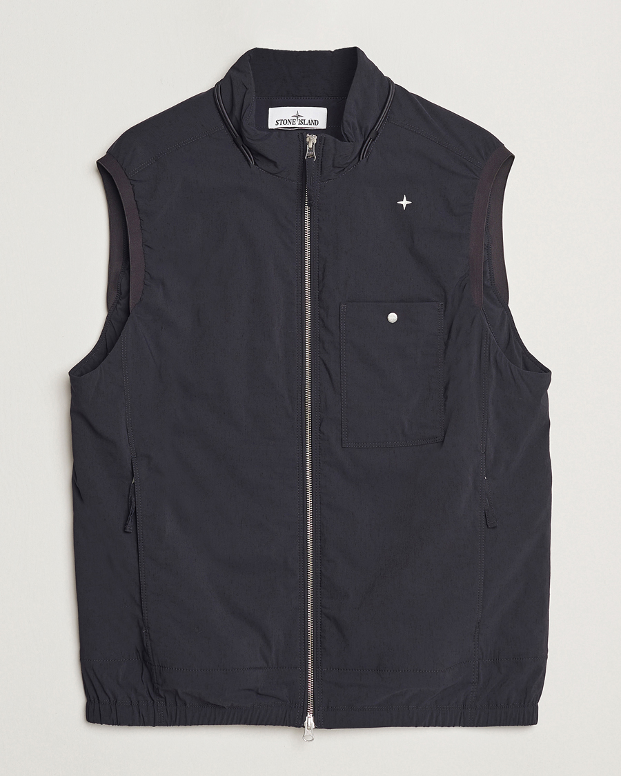 Mies | Takit | Stone Island | Stellina Wool/Nylon Padded Vest Blue Marine