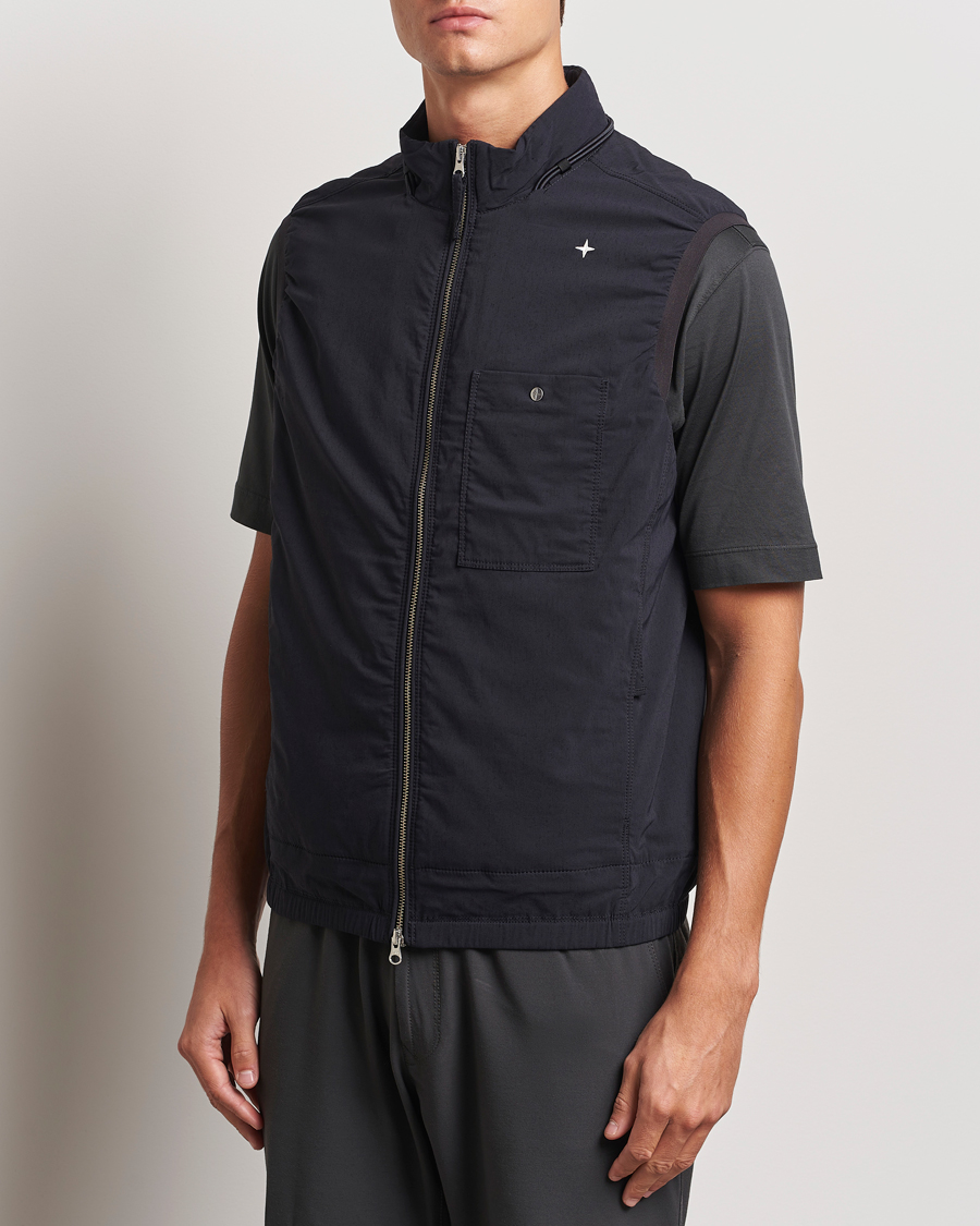 Mies | Takit | Stone Island | Stellina Wool/Nylon Padded Vest Blue Marine