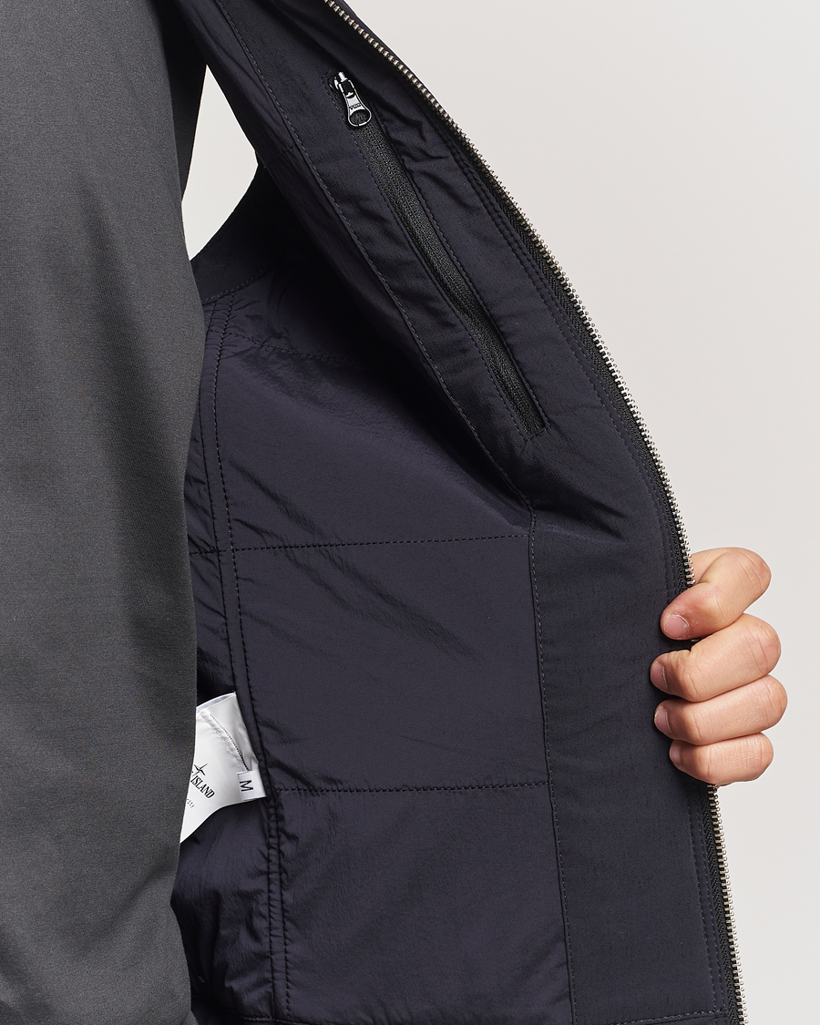 Mies | Takit | Stone Island | Stellina Wool/Nylon Padded Vest Blue Marine