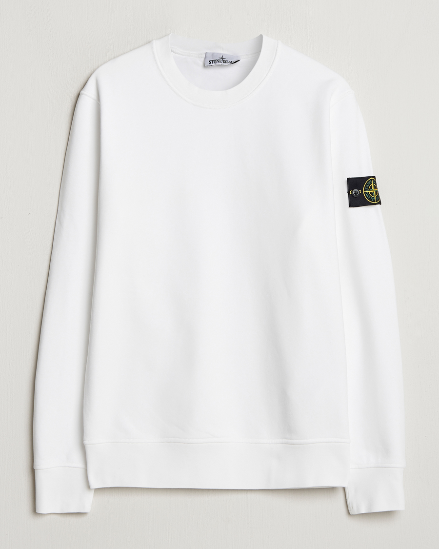 Mies | Puserot | Stone Island | Garment Dyed Fleece Sweatshirt White