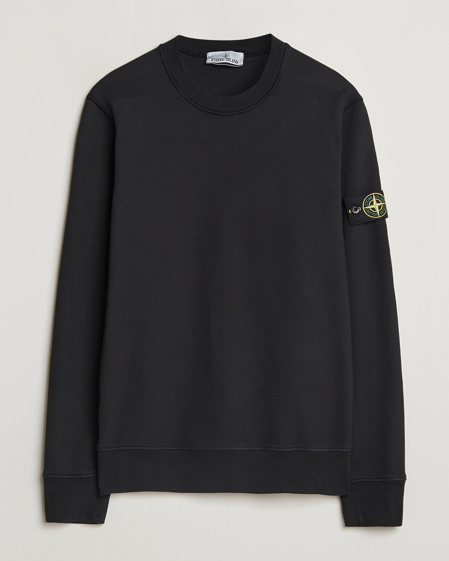 Mies | Puserot | Stone Island | Garment Dyed Fleece Sweatshirt Black