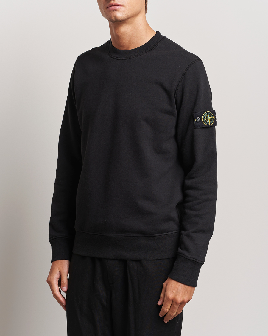Mies | Puserot | Stone Island | Garment Dyed Fleece Sweatshirt Black