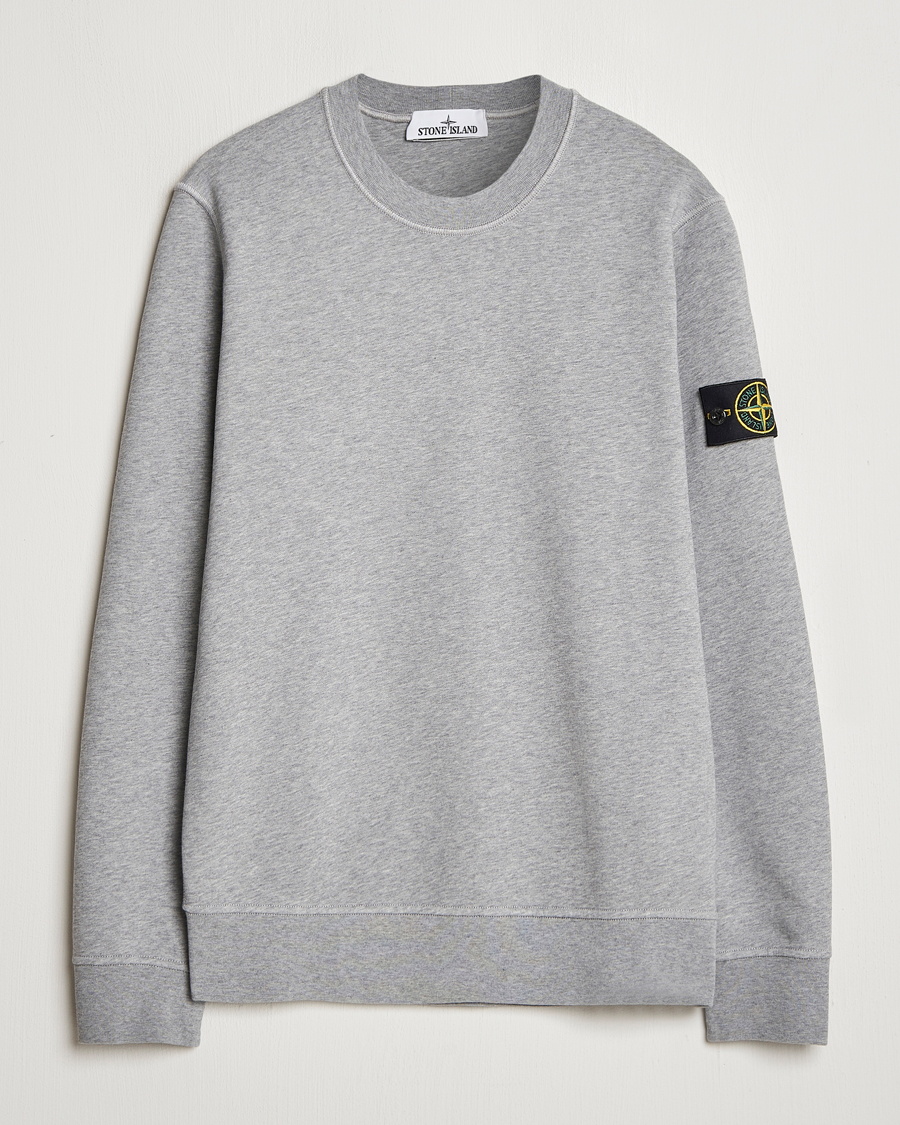 Mies | Puserot | Stone Island | Garment Dyed Fleece Sweatshirt Melange Grey