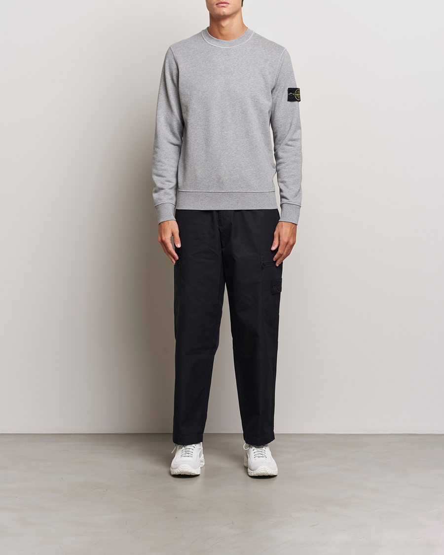 Mies | Puserot | Stone Island | Garment Dyed Fleece Sweatshirt Melange Grey