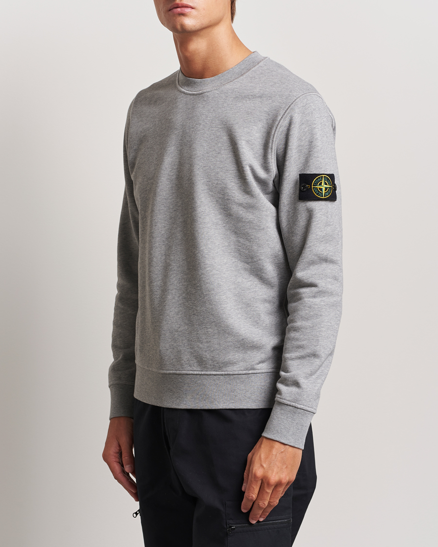 Mies | Puserot | Stone Island | Garment Dyed Fleece Sweatshirt Melange Grey