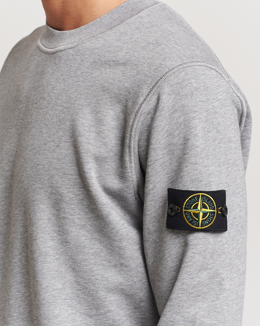 Mies | Puserot | Stone Island | Garment Dyed Fleece Sweatshirt Melange Grey
