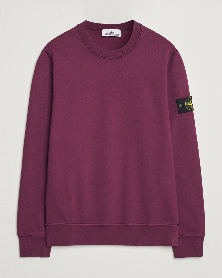 Mies | Puserot | Stone Island | Garment Dyed Fleece Sweatshirt Burgundy