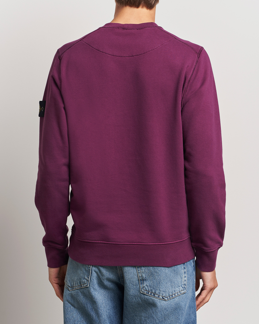 Mies | Puserot | Stone Island | Garment Dyed Fleece Sweatshirt Burgundy