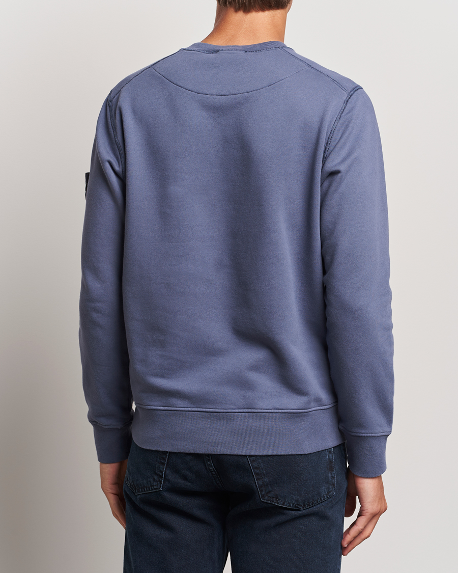 Mies | Puserot | Stone Island | Garment Dyed Fleece Sweatshirt Mid Blue